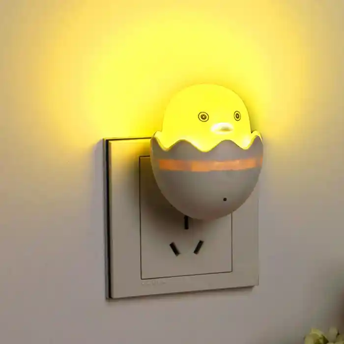 Duck Mushroom EU Plug Wall Socket Light-Control Sensor LED Night Light Bedroom cute Lamp Galaxy Paradise